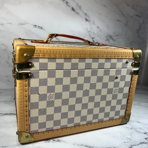 Louis Vuitton Damier Azure Trunk Boite Flacons Beauty Case Monogram Train Trunk - Picture 9 of 15